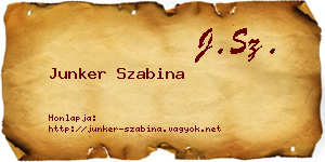 Junker Szabina névjegykártya